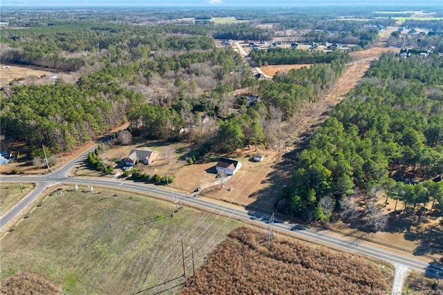 aerial view with a rural view