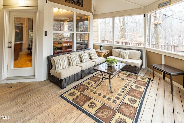 view of sunroom