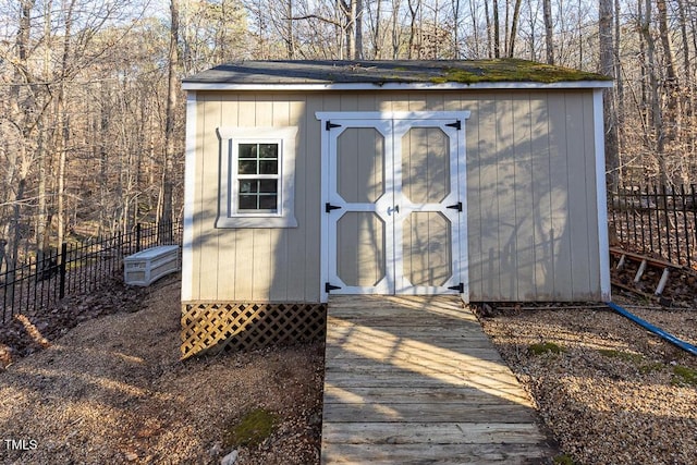 view of outbuilding