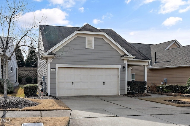 view of front of home featuring a garage