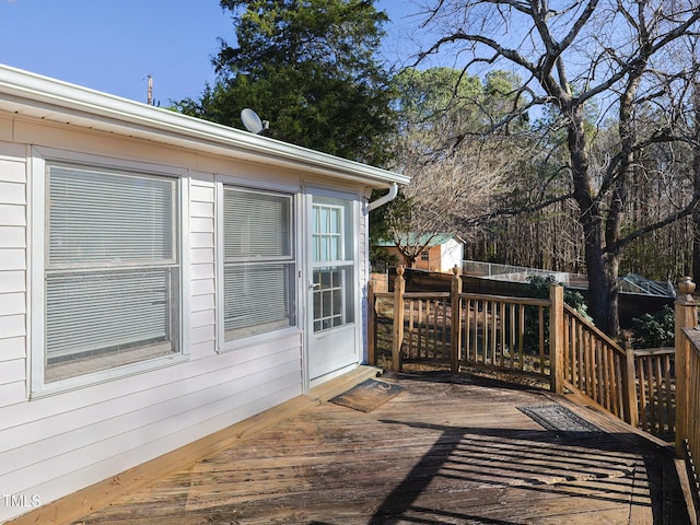 view of wooden deck