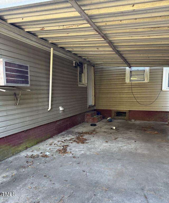 view of patio with a carport