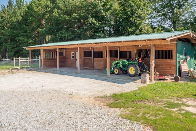 view of horse barn