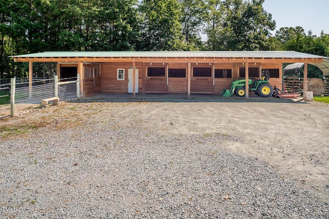 view of horse barn