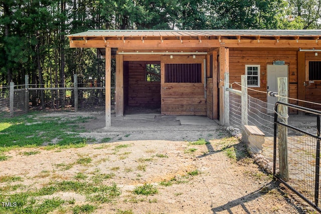 view of horse barn