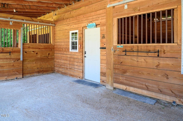 view of horse barn