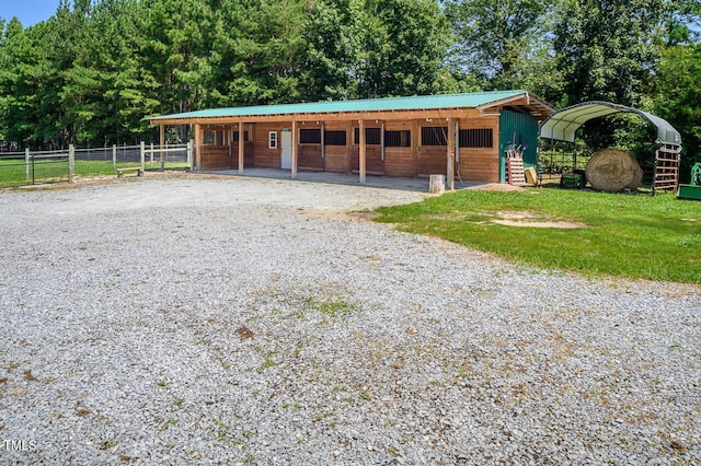 view of horse barn