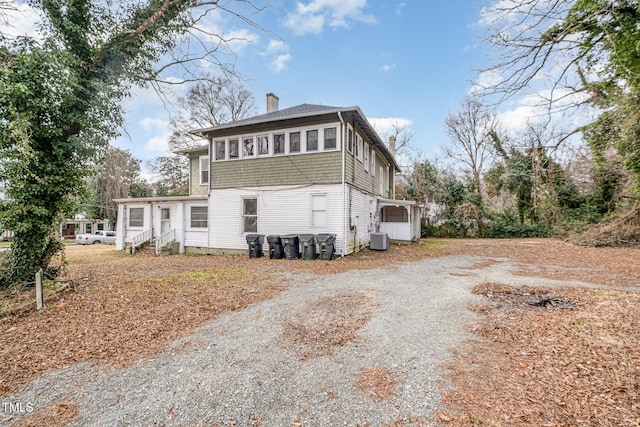 view of front of house with central AC