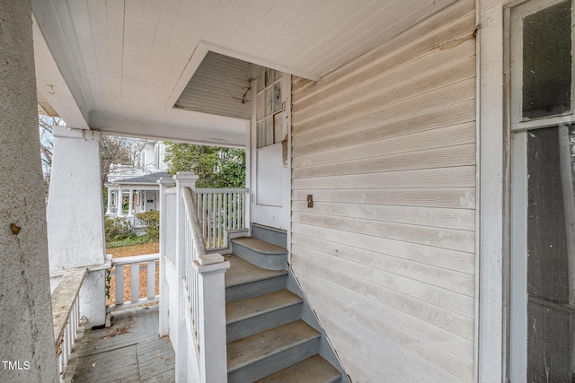 view of stairway