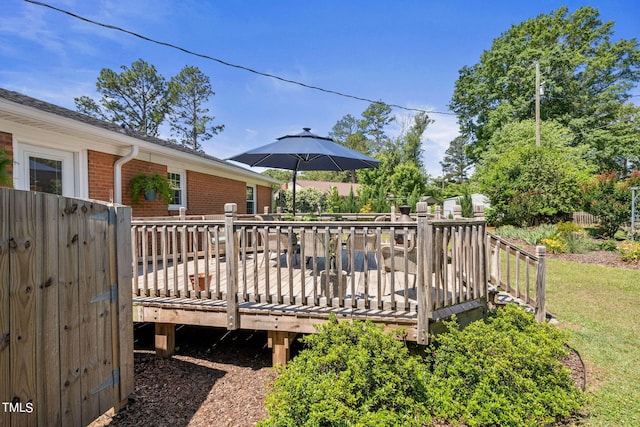 view of wooden terrace