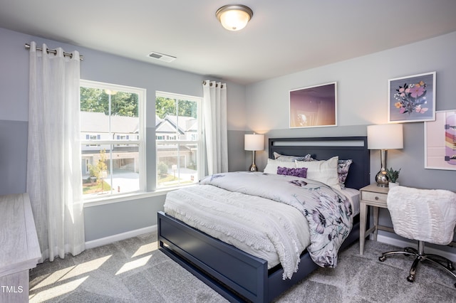 bedroom with carpet floors