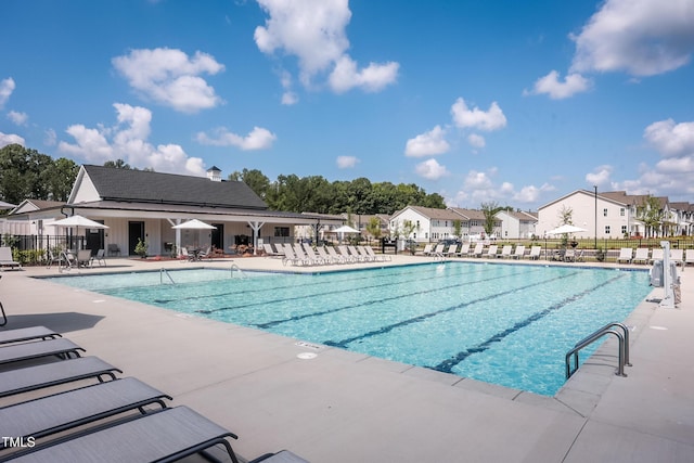 view of pool with a patio