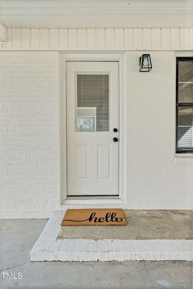 view of doorway to property