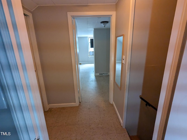 hallway featuring cooling unit