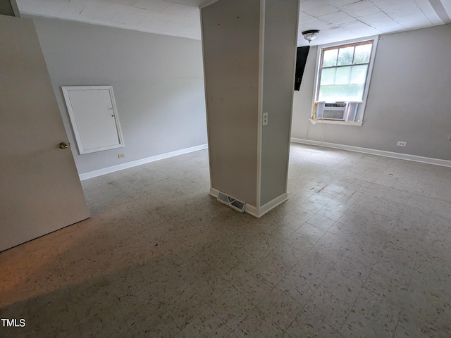 empty room featuring cooling unit