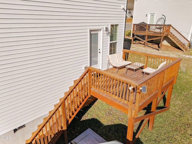 view of wooden deck