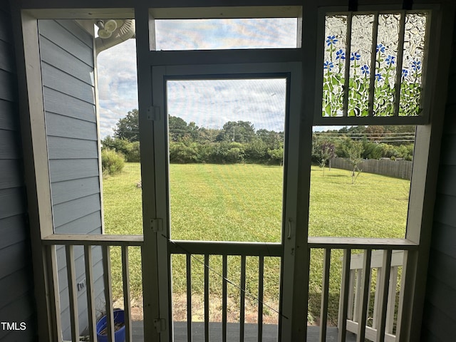 view of doorway to outside