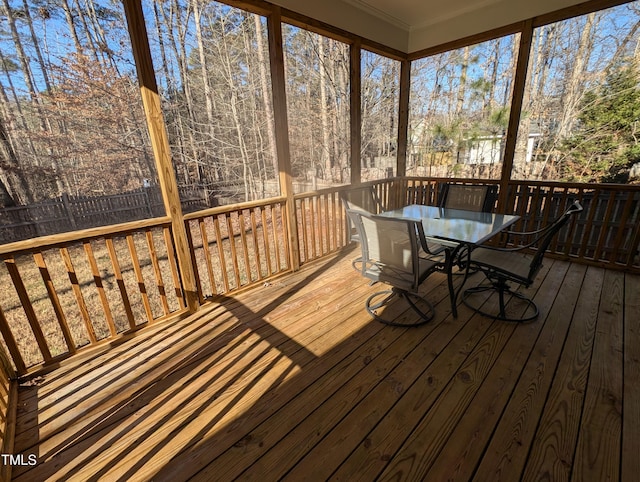 view of wooden terrace