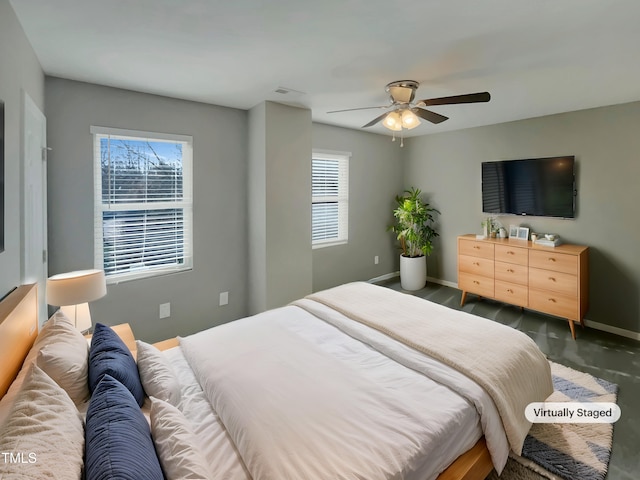 311 Burnette St, Durham, NC 27707 - bedroom with multiple windows and ceiling fan