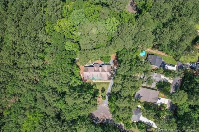 654 Titmouse Ct, Vass, NC 28394 - aerial view of property's location with a heavily wooded area