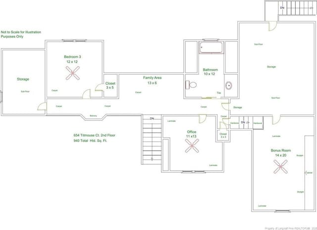 654 Titmouse Ct, Vass, NC 28394 - view of home floor plan