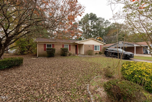 view of ranch-style home