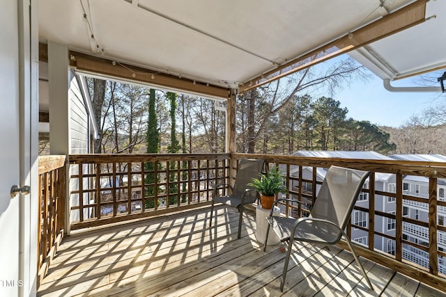 view of wooden terrace