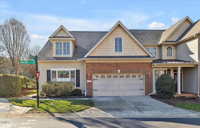 craftsman house featuring a garage