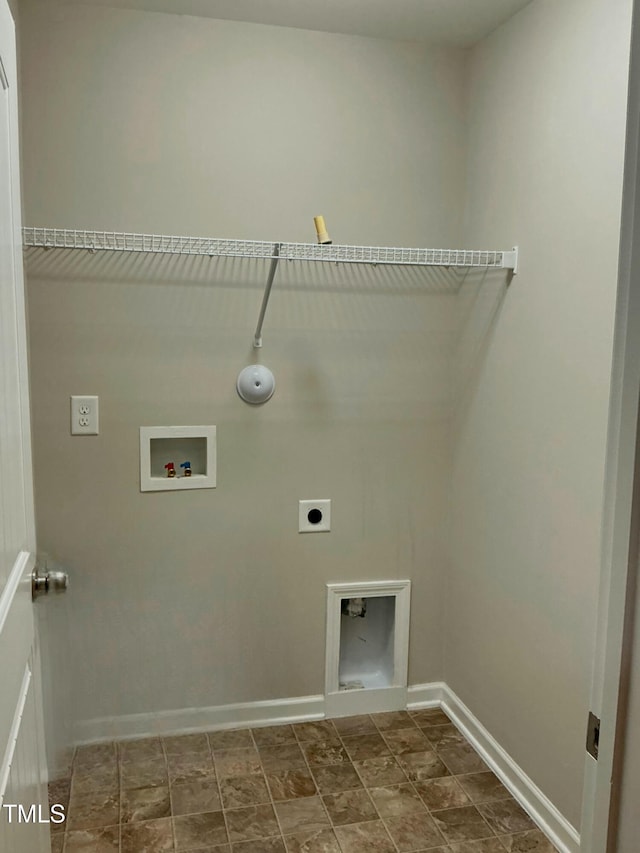 laundry area featuring electric dryer hookup, washer hookup, and hookup for a gas dryer