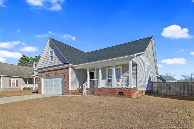 view of front of home featuring covered porch