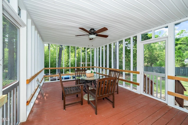 view of sunroom