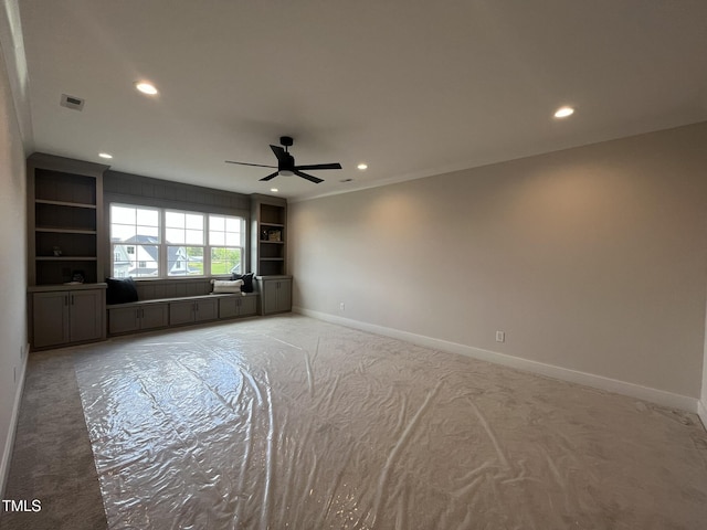 25 Deer Tail Ln Lot 52, Fuquay Varina, NC 27526 - unfurnished room featuring a ceiling fan, recessed lighting, baseboards, and light colored carpet