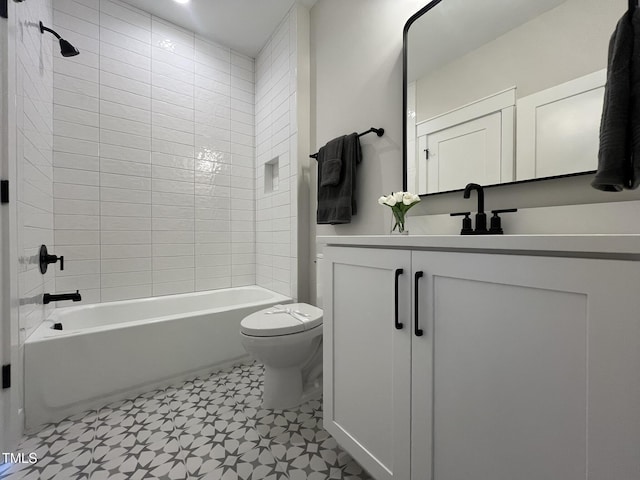 25 Deer Tail Ln Lot 52, Fuquay Varina, NC 27526 - full bath featuring toilet, vanity, shower / bath combination, and tile patterned floors