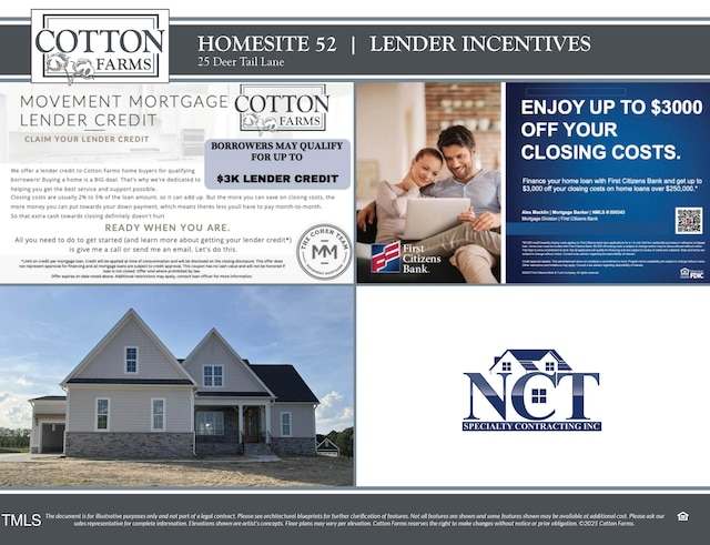 25 Deer Tail Ln Lot 52, Fuquay Varina, NC 27526 - view of a document with a collage of images