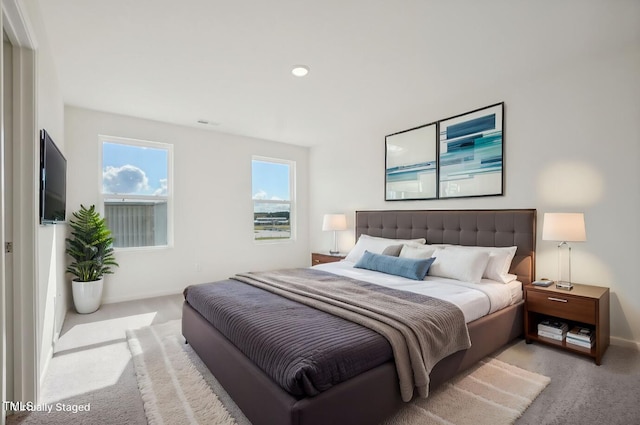 view of carpeted bedroom