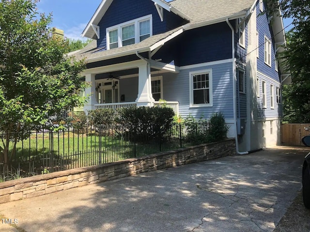 view of front of home with a porch