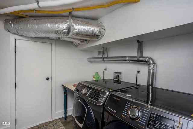 laundry area with washer and dryer