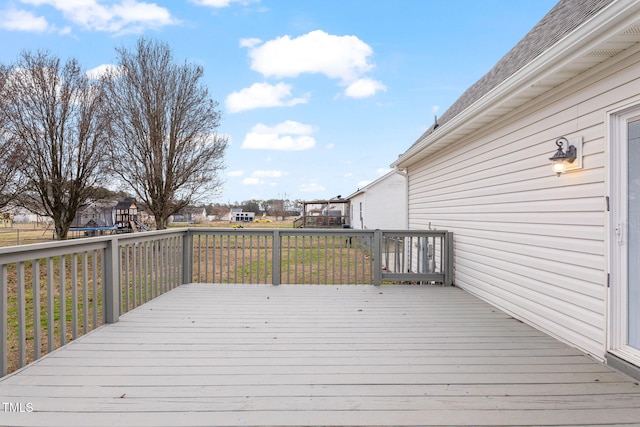 view of wooden deck