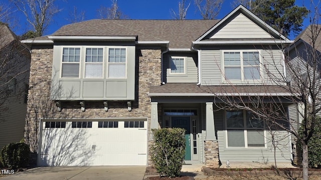 view of front facade featuring a garage