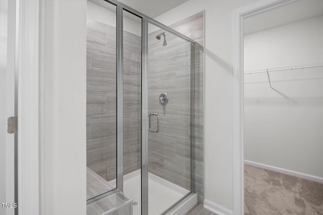 bathroom with walk in shower