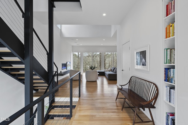 interior space with light wood-type flooring