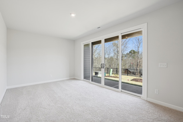 view of carpeted empty room