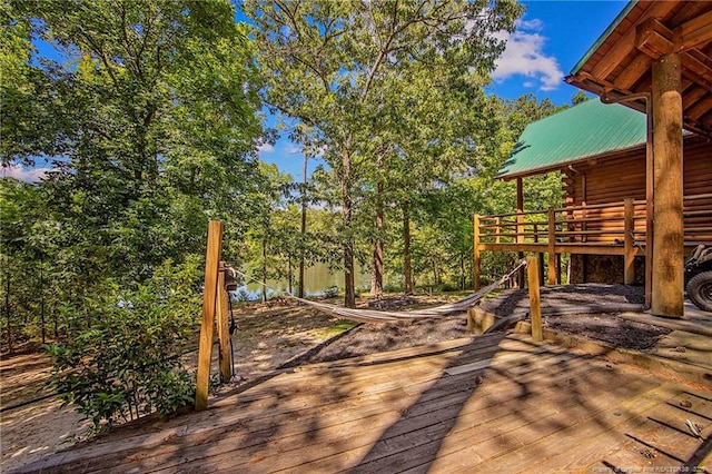 329 Silver Grove Church Rd, Rockingham, NC 28379 - view of wooden terrace