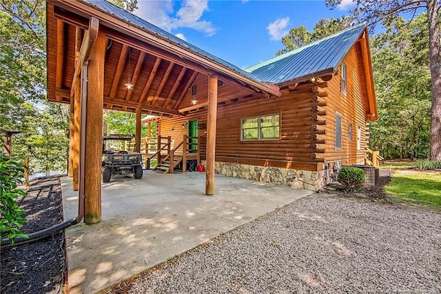 329 Silver Grove Church Rd, Rockingham, NC 28379 - view of patio with an attached carport