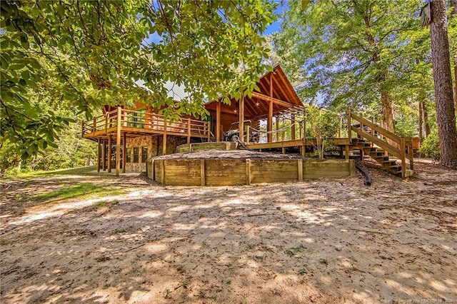 329 Silver Grove Church Rd, Rockingham, NC 28379 - back of property featuring a deck