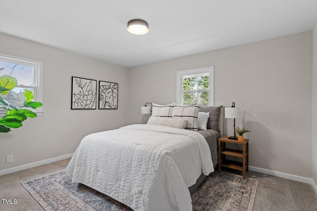 view of carpeted bedroom