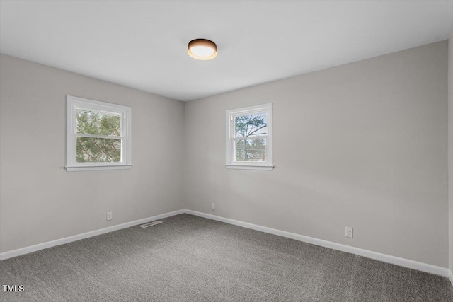 empty room with plenty of natural light and carpet