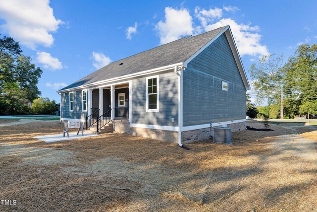 view of front of property with central AC