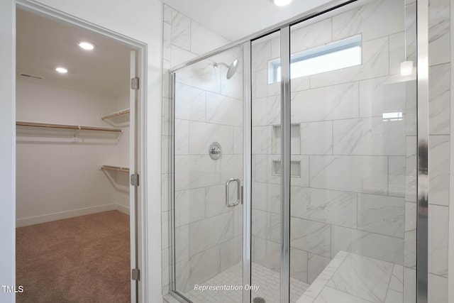 bathroom with walk in shower