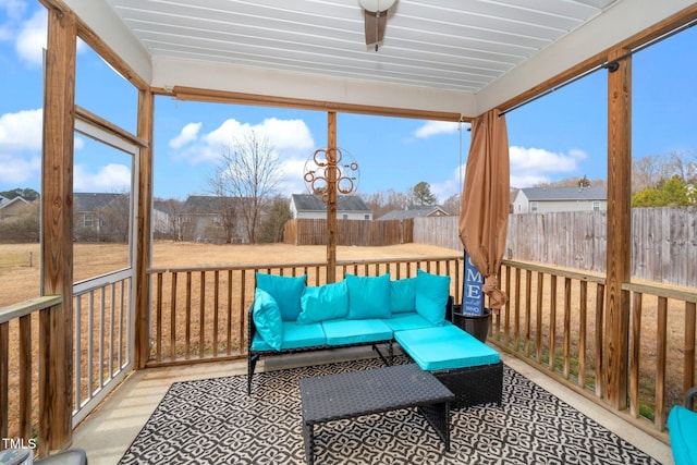 sunroom / solarium featuring a wealth of natural light